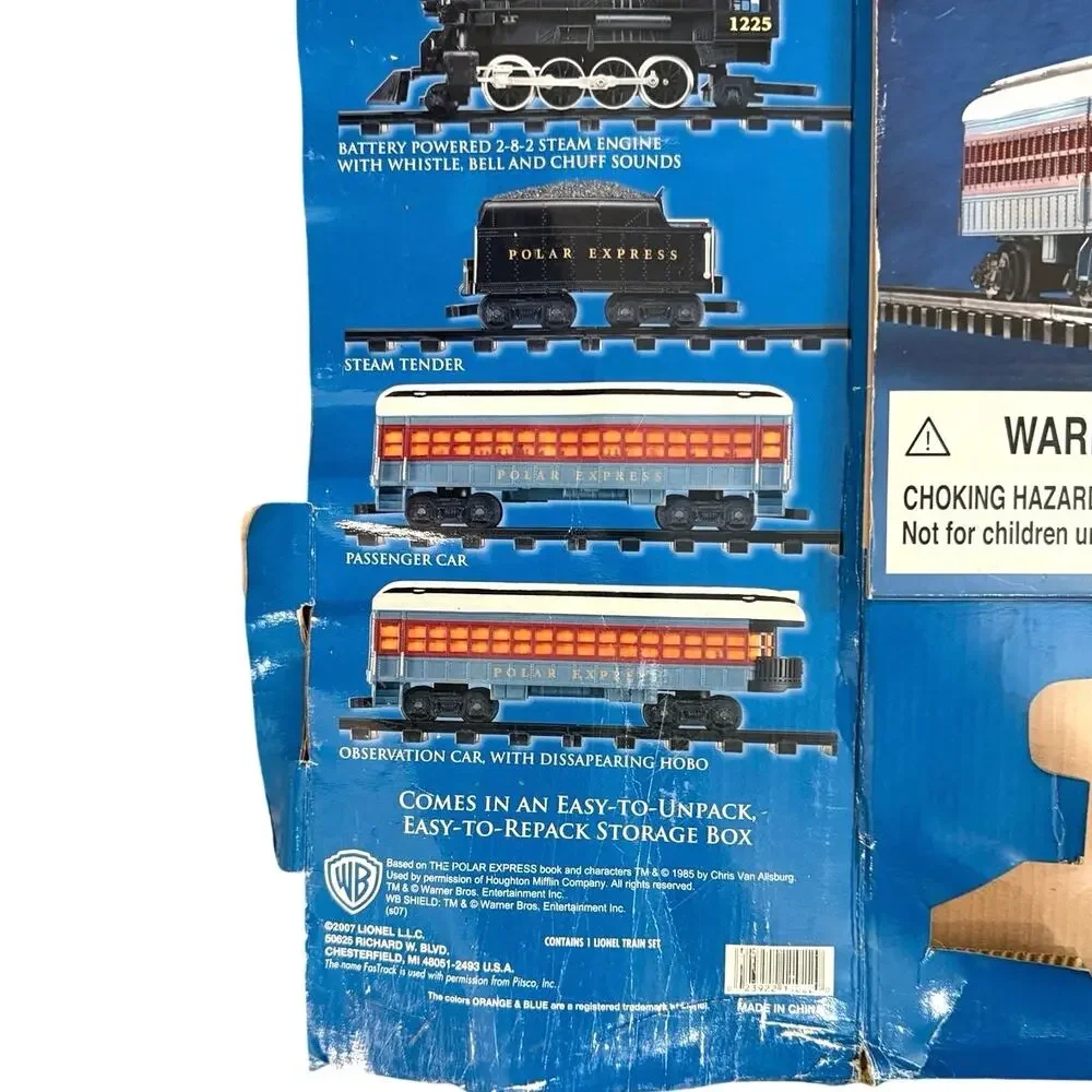 Lionel The Polar Express observation car with disappearing hobo G Gauge battery